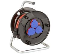 Brennenstuhl Garant® enrollacables con cable de 20 m para exteriores (cable en rojo, hecho de plástico especial, para uso corto en exteriores, IP44)