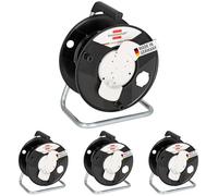 Brennenstuhl Garant G 290 enrollacables sin cable/carrete de cable vacío (plástico especial, fabricado en Alemania, diámetro de 290 mm) negro (Paquete de 4)