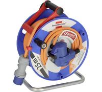 Brennenstuhl Garant G CEE 3 IP44 - Carrete alargador para cables de camping | Clase de protección IP44, enchufe CEE, para camping, cable de 25 m
