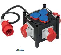 Brennenstuhl Gummi-Stromverteiler Bauverteiler, 6 Enchufes, 1m Cable /# 842977