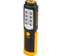 Brennenstuhl Linterna de trabajo LED HL DB 81 – 250+100 lm, base magnética, hasta 10 h, a pilas