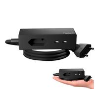 Brennenstuhl Hugo! Travel Cargador con USB C 20W PD y Enchufe Europeo | (Regleta-de-viaje 3-vías con 2x USB C, 1,5m cable-de-extensión-de-viaje, ideal para carga móvil en viajes) negro profundo