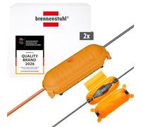 Brennenstuhl Juego de 2 Safe-Box Big IP44 / Caja Protectora para Cables alargadores (cápsula Protectora para Cables de Exterior) Amarillo