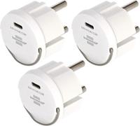 Brennenstuhl Juego De 3 Adaptadores De Enchufe USB C Para Insertar En Un Nido, 2,4 A, Compatible Con Enchufes IP44 Y Tambores De Cable De Brennenstuhl