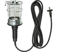 Brennenstuhl Lámpara de mano de goma dura con cesta protectora estable (60 W, 136 mm de diámetro, cable de 5 m), color negro