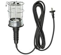 Brennenstuhl Lámpara de mano de goma dura con cesta protectora estable (60 W, 136 mm de diámetro, cable de 5 m), color negro