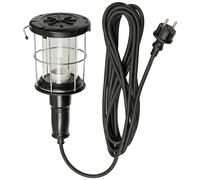 Brennenstuhl lámpara de trabajo GH 54 / linterna de inspección e taller de 60W con protección de cristal y goma (para bombillas E27 con diámetro de 27 mm, cable de 5 m, IP54) negro