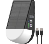 Brennenstuhl Lámpara Solar LED Exterior Recargable KL 300 AS (250lm, Lámpara de pared con sensor de movimiento, IP54, 3 niveles de luz, adaptador para insertar en riel keder por ej. en una caravana)