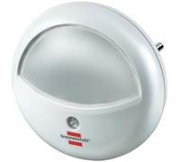 Brennenstuhl LED luz redonda de orientación/nocturna con sensor crepuscular para toma de corriente (luz suave y discreta, con 2 LED) blanco