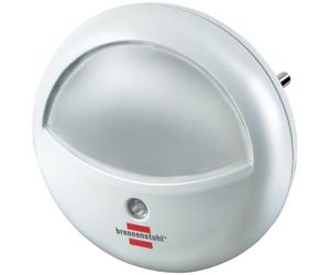 Brennenstuhl LED luz redonda de orientación/nocturna con sensor crepuscular para toma de corriente (luz suave y discreta, con 2 LED) blanco