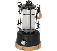 Brennenstuhl linterna camping recargable/lámpara de camping CAL 1 con cuerda de cáñamo y base de bambú (350lm, IP44, hasta 75h de iluminación, luz regulable, power bank)