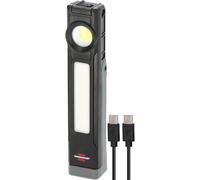 Brennenstuhl Linterna de taller LED recargable HL 900 A/Lámpara de trabajo con imán (3 fuentes de luz, 900lm, IP54, hasta 40h de duración, batería intercambiable, asa 130°, 6500K)