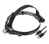 Brennenstuhl Linterna Frontal LED recargable LuxPremium KL 251 AF/Linterna de Cabeza con batería recargable reemplazable y luz roja (250lm, IP44, tiempo máx. de iluminación 40h, incl. cable USB C)