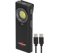 Brennenstuhl Linterna LED recargable HL 1200 AS (1200lm, linterna con 4 niveles de conmutación, apagado automático por proximidad de objetos, IP56, carcasa de aluminio, imán, clip, cable USB C)