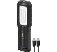Brennenstuhl Linterna LED recargable HL 701 A/Linterna LED de trabajo para exteriores IP54 (700+100lm, incluye cable de carga USB C, hasta 10h de duración de luz, Lámpara con imanes y gancho)
