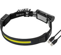 Brennenstuhl LuxPremium Linterna frontal recargable con sensor LED SL 500 A (Frontal USB C con luz roja, IP44, COB-LED, 500lm, max. 22h de duración de luz, batería recargable 18650 reemplazable)