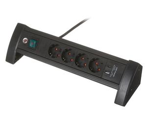 Brennenstuhl Prem. Off. Line 4-Way USB 1.8m