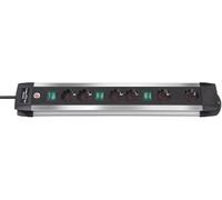 Brennenstuhl Premium-ALU-Line regleta enchufes con 12 Tomas y Interruptor Indivi