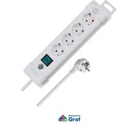 Brennenstuhl Premium-Line regleta de enchufes con 4 Tomas de Corriente (Cable de 1,8 m, con Interruptor, Fabricado en Alemania) Blanco