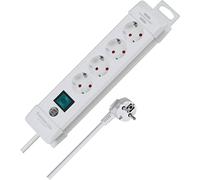 Brennenstuhl Premium-Line regleta de enchufes con 4 Tomas de Corriente (Cable de 1,8 m, con Interruptor, Fabricado en Alemania) Blanco