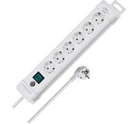 Brennenstuhl Premium-Line regleta de enchufes con 6 Tomas de Corriente (Cable de 3 m, con Interruptor, Fabricado en Alemania) Blanco