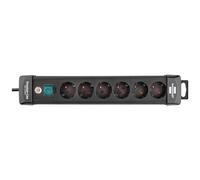 1951160100 base múltiple 3 m 6 salidas AC Negro, Regleta negro, 3 m, 6 salidas AC, Negro, De plástico, Negro