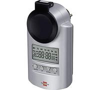 Brennenstuhl Primera-Line Temporizador DT IP44 / Enchufe programable Digital (protección IP44 para Uso en Exteriores, Enchufe con protección de Contacto)
