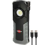 Brennenstuhl Professional Linterna de taller LED recargable HL 1000 ACW (Linterna 1000+380lm con máx. 12h de duración de luz, batería recargable intercambiable, Wireless Charging, incl. cable USB C)