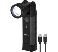 Brennenstuhl Professional Linterna LED recargable TL 1000 ACW (Linterna de taller de 1000lm con una duración máxima de luz de 12h, imán, batería recambiable, Wireless Charging, in able USB C)