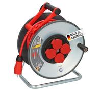 Brennenstuhl Professional SteelCore Carrete SC 3210 IP44, 33m H07BQ-F 3G2,5, cuerpo de carrete de chapa de acero, uso en obras y uso permanente en exteriores, fabricado en Alemania