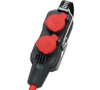 Brennenstuhl Regleta de Enchufe Profesional - Regleta de 4 Veces, Uso en la construcción y Exterior Permanente, IP54