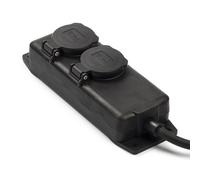 Brennenstuhl regleta de exterior con 2 tomas de corriente negro (2 metros)