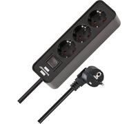 Brennenstuhl Steckdosenl. Ecolor 3-x schwarz/schwa NUEVO