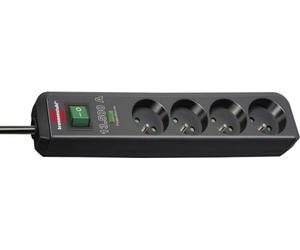 brennenstuhl Steckdosenleiste Eco-Line, 4-fach, Schwarz