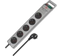 EL SOLID 5 - Super-Solid, regleta de 5 tomas, 2,5 m, negro/plateado