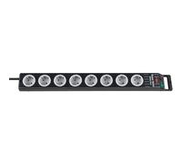 Brennenstuhl Super-Solid regleta enchufes con 8 Tomas de Corriente y Carcasa Estable de policarbonato (Cable de 2,5 m, para Interiores) Negro/Gris