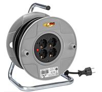 Brennenstuhl Tambor de Cable 40m 4 Enchufes Cable de Extensión Obra