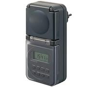 Brennenstuhl - Temporizador digital con temporizador para la semana (IP44, para exteriores y seguridad infantil), color antracita