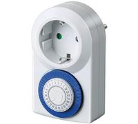 Brennenstuhl temporizador MMZ 20 enchufe programable mecánico (temporizador diario, enchufe con protección de contacto) blanco (1506160)