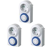 Brennenstuhl Temporizador MMZ 20 Enchufe programable mecánico (Temporizador Diario, Enchufe con protección de Contacto) Blanco (1506160) (Paquete de 3)