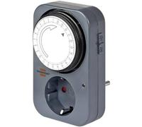 Brennenstuhl Temporizador MZ 20, Toma de Corriente mecánico (con protección táctil Mejorada) Gris
