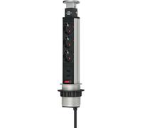 Brennenstuhl Torre Regleta de enchufe de mesa 3 enchufe schuko + 2 Port USB CHAR