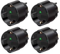 3 piezas de enchufe / adaptadores de viaje, contacto de protección para Estados Unidos, Japón, negro, 1508550, 3 unidades