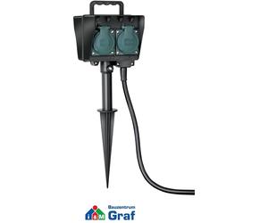 Brennenstuhl Witterungsbeständige Salida Jardín 4fach Toma de Corriente Externa