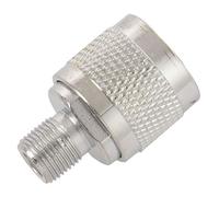 Brensty 2pcs Tipo N Enchufe Macho A F Conector Hembra Adaptador Coaxial para Antena InalÁMbrica, Plata