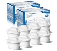 BREOILUTLE Cartuchos de filtro de agua compatibles con el hervidor Brita® Marella®, filtro de agua de repuesto para Brita® Maxtra+® Plus Maxtra Pro® All-in-1 reduce las impurezas (8 unidades)