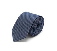 BRERA 67 elegante Corbatas de Hombre de lana y seda con Microfantasía azul, Corbata 148x8 para trajes de hombre para boda, Accesorios Hombre elegante