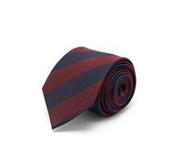 BRERA 67 elegante Corbatas de Hombre de lana y seda con rayas burdeos, Corbata 148x8 para trajes de hombre para boda, Accesorios Hombre elegante