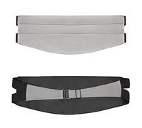 BRERA 67 fajin smoking hombre ajustable en satén de seda gris perla, faja esmoquin hombre, cinturon para traje elegante hecho a mano