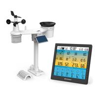 BRESSER 4CAST Estación meteorológica radiocontrolada Solar 7 en 1 con Sensor Exterior y WLAN con previsión meteorológica para 6 días y Otros Muchos Datos de medición meteorológica